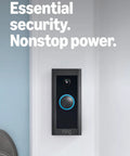 Top Shelf Hardwired Video Doorbell Camera With Flawless 1080p Hd Streaming Two Way Audio Rapid Motion Alerts And Easy Install Wall Mount Smart Porch Guardian System installed on the wall.