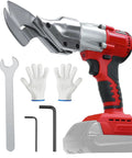 Cordless Metal Shear 18V Battery Brushless Electric Cutter For Cutting Stainless Steel Sheet Metal Iron Carpet Leather Cardboard Tool No Battery Included Workhorse with accessories.