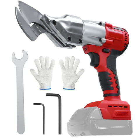 Cordless Metal Shear 18V Battery Brushless Electric Cutter For Cutting Stainless Steel Sheet Metal Iron Carpet Leather Cardboard Tool No Battery Included Workhorse with accessories.