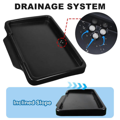 Heavy Duty Golf Ball Tray Kit With 18 Foam Balls Durable Indoor Outdoor Practice Mat Organizer drainage system and slope