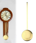 Metal Pendulum Replacement Part For Wall Clocks Vintage Style DIY Craft Supply 22cm gold metal pendulum next to wooden clock