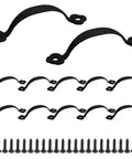 12 Pack Black Barn Door Handles Zinc Alloy Gate Pulls For Cabinets Drawers And Closets With Mounting Screws Included