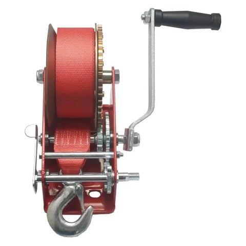Manual Winch With Heavy Duty Beefed Up Webbing For Vehicle Recovery And Cargo Handling Portable Vehicle Mounted Cable Puller For Off Road