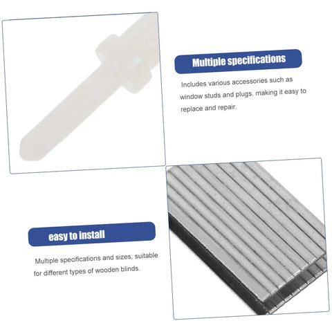 Close-up of plastic window studs and metal staples in the Grab This Top Shelf Shutter Repair Kit With Heavy Duty Plastic Pins And Rust Proof Staples For Fast Home Louver Fixes And Simple Backyard Window Refresh.