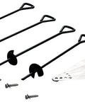 Heavy Duty Steel Anchor Kit For Wooden Playsets With 4 Anchors And Mounting Brackets Galvanized Hardware And Clear Instructions Easy To Install Stakes To Keep Your DIY Backyard Swing Sets Standing Against Wind.