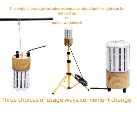 Beast Mode Bright 150W Tripod Work Light With 21000 Lumens Corded Led Stand Up Light 360 Degree Omnidirectional Lighting