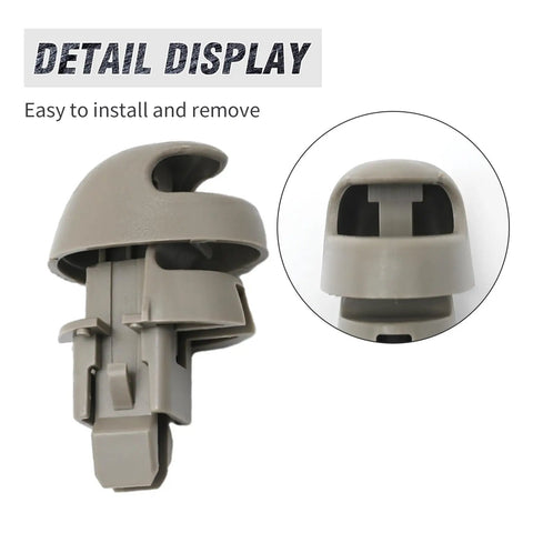 Close-up of 2 Pack Sun Visor Holder Retainer Clip 5GE11TL2AA Replacement For Dodge Dakota 2000 2003 And Dodge Durango 2001 2003.
