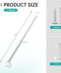 2 Pack 12 Inch White Finish Wire Shelf Brackets Heavy Duty Closet Support With Anchors And Screws Sturdy Metal Wall Mount Hardware Accessories Essential For Home Organization No Sweat Install dimensions shown.