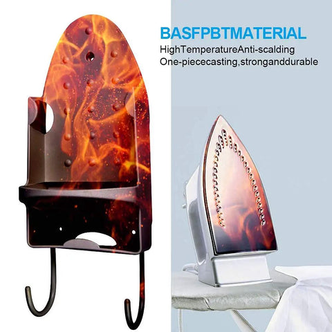 Wall Mount Ironing Board Hanger And Rack For Small Spaces Space Saver Easy Install Iron Holder And Bathroom Shelf, fiery design
