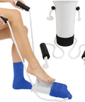 Sock Aid For Easy On And Off With Comfort Foam Grip For Seniors And Limited Mobility Stocking Slider For Hosiery Donning And No Sweat Recovery For Everyday Dressing And Comfortable Self Donning Of Socks, latex-free shell with 33 in cord