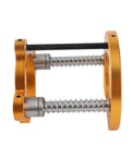 Heavy Duty Router Lift For Trimming Machines With Aluminum Under Table Base 63.5 To 65mm Clamp Diameter 70mm, gold finish