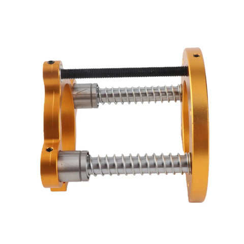 Heavy Duty Router Lift For Trimming Machines With Aluminum Under Table Base 63.5 To 65mm Clamp Diameter 70mm, gold finish