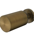 Solid Brass Glass Door Knob With Antique Brass Finish, Single Mount, Fits Three Sixteenths To One Half Inch Glass, Three Quarter Inch Diameter