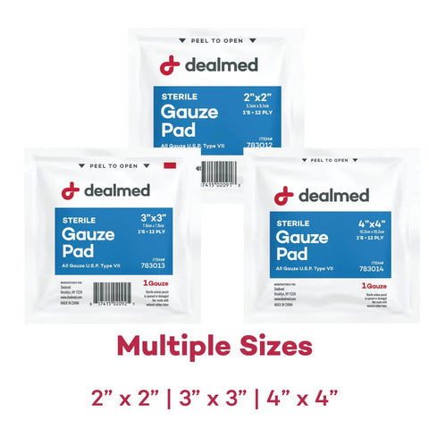 Sterile 2x2 Gauze Pads 100 Count Disposable And Individually Wrapped For Wound Care Go To First Aid Kits And Medical Facilities