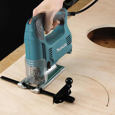 Precision Adjustable Rip Fence And Circular Guide Accessory For Jig Saws Featuring Hella Quick Setup and Ridiculously Tough Construction.