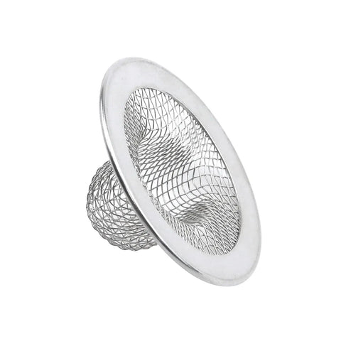 Heavy Duty Stainless Steel Kitchen Sink Strainers, 2 Inch Round Drain Filters For Bathrooms, Rust Proof mesh strainer with a cup design.