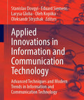 Cover of a book titled Applied Innovations in Information and Communication Technology with a red geometric background.