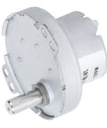 Hard Working 12 Volt Dc Gear Motor With Serious Torque And Low Power Draw Js 50T Micromotor close-up view of shaft and motor casing.