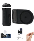 Magnetic 3 In 1 Phone Grip With Built In 3000mAh Power Bank Detachable Bluetooth Remote And Stand For Hands Free Shooting