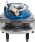 Close-up of single wheel hub and bearing assembly 713179, featuring ABS compatible sealed ball bearing, corrosion resistant design.