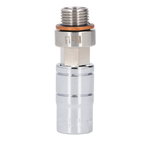 Premium M16x1.5 Oil Pan Drain Plug Set With Stainless Steel Screw, Extension Bit And Wrench For Engine Sump Thread Repair Fix To Get Your Car Back In Gear, front view