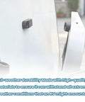 Heavy Duty Magnetic Door Catch And Holder Kit For RVs And Campers shown on a door with all weather durable door magnets visible.