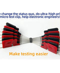 Ultra Small IC Clip Test Probe For SOIC TSSOP TSOP SSOP MSOP PLCC QFP TQFP LQFP And SMD Chips red and black clips