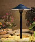 Cast Aluminum Low Voltage Landscape Pathway Lights With Ground Spike And Wire Connectors, Replaceable 3W G4 LED Bulbs In Warm White