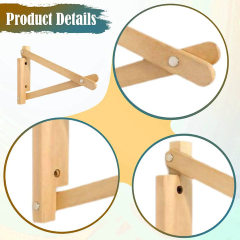 Beefy Wooden Shelf Bracket Heavy Duty Wall Mount Support For Everyday Minimalist Modern Interiors With Pre Drilled Wire Routing 27cm Decorative Shelf Hardware shown in detail