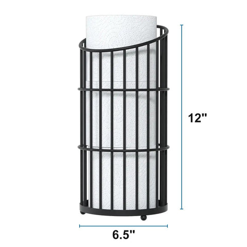 Black Toilet Paper Holder Stand For Bathroom, Freestanding Toilet Paper Storage Organizer With Four Roll Capacity