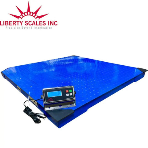 Dead Nuts Accurate 48 By 48 Inch Platform Floor Scale With Digital Indicator for weighing in warehouse shipping.