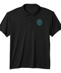 Dope Machinist Gift Vise Gauge Square Set Polo Shirt For Cn C Enthusiasts, black performance tee with blue logo.