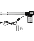 Linear actuator Kaidi model KDFSJ-403-6 for power recliner; silver rod, black motor housing, mounting hardware included