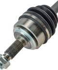 Close-up of one CV axle from Four Piece Front CV Axle Assemblies And Front Wheel Bearings Kit For 2002 To 2006 Honda CR V Replacement Set