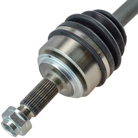 Close-up of one CV axle from Four Piece Front CV Axle Assemblies And Front Wheel Bearings Kit For 2002 To 2006 Honda CR V Replacement Set