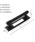5 Pack 3 Inch Center To Center Black Cabinet Pull Backplates With Base Plate Zinc Matte Black Kitchen Cabinet Handles dimensions