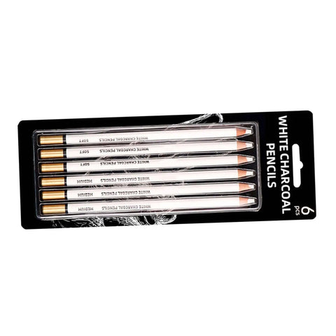 Six Piece Sketching Pencils Set for Drawing, Pro Grade Graphite Leads for Artists and Students, Charcoal Pencils for Shading
