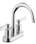 Two-Handle High Arc Bathroom Sink Faucet In Polished Chrome With Easy Install, Durable Build, Smooth 1.2 GPM Flow