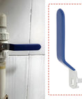 2 Pack Quarter Turn Lever Handles 10x6mm With M10 Nuts For DN25 Ball Valve Durable Metal Lever With Blue Grip