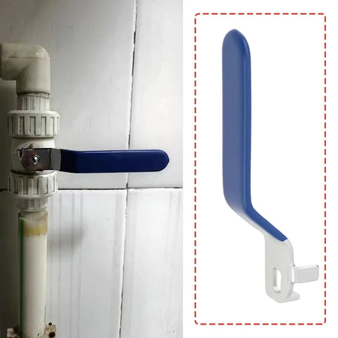 2 Pack Quarter Turn Lever Handles 10x6mm With M10 Nuts For DN25 Ball Valve Durable Metal Lever With Blue Grip