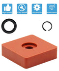 10 Pack Three Eighths Inch Impact Wrench Retaining Ring Clip Kit With O Ring And Anvil Install Tool For Cordless Pneumatic And Electric Impact Wrenches Replacement Parts Durable Carbon Steel With Heat Resistant O Rings displayed with visual icons of features