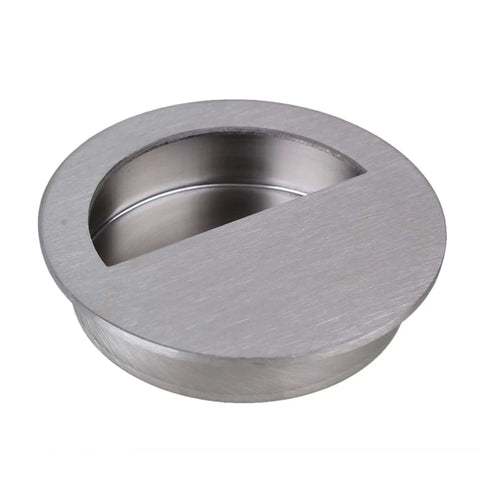 Concealed Stainless Steel Cabinet Door Knob Pull 78cm Length No-Fuss 2.76 Inch Circle Closet Handle Silver Finish Hidden Screws