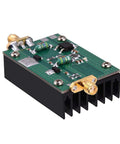 Beefy Ham Radio RF Power Amplifier Module From 1 MHz To 700 MHz Delivers Up To Three Point Two Watts Output For HF VHF UHF Transmitters Compact 37 By 56 By 17 Millimeter Size Built Tough For Reliable Signals On DIY Projects, showing circuit board with connectors and heat sink