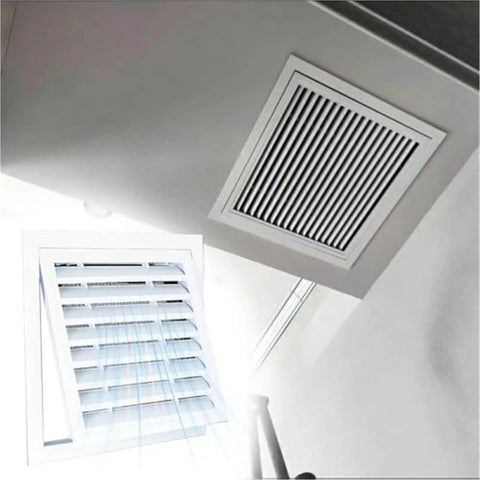 Smooth 39 Inch Aluminum Louvered Ceiling Vent Covers For No Sweat HVAC Air Return Installation with modern design.