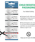 Top Shelf CR2016 3V Lithium Coin Cell Batteries 10 Count Pack in child-resistant packaging for safety.
