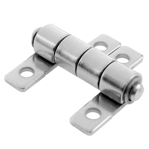 Torque Hinge Locking Hinges With Screws, Ribbon Style, Silver, Carbon Steel, 1.25 X 1.18 X 0.31 Inch, Ideal For Folding Doors, Windows, Cabinets