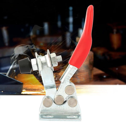 Heavy Duty Carbon Steel Toggle Clamp With 500 Lbs Holding Capacity For Woodworking Jigs And Welding Fixtures front view