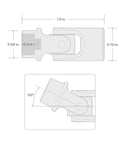 Diagram of Three Eighths Inch Drive Shallow Six Point Universal Joint Socket For Tight Spaces 10 mm Size Built To Bite Flat Sides