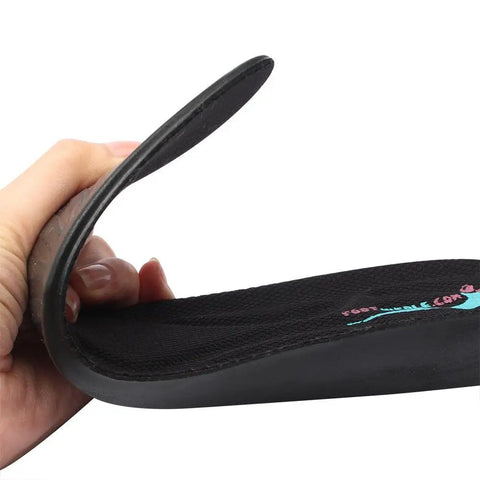 Hand holding flexible 1 Inch Height Lift Insoles For Shoes Discreet PU Cushioned Insole Inserts