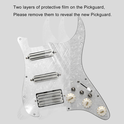 SSH Coil Split Pickguard With Two Mini Humbuckers And One Four Coil Bridge Pickup High Output Loaded Prewired Scratchplate